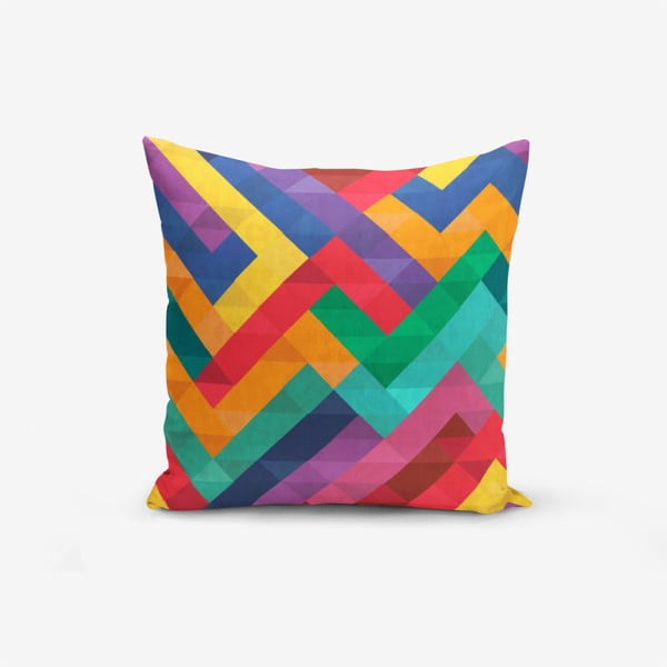 Калъфка за възглавница от памучна смес Colorful Geometric Desen, 45 x 45 cm - Minimalist Cushion Covers