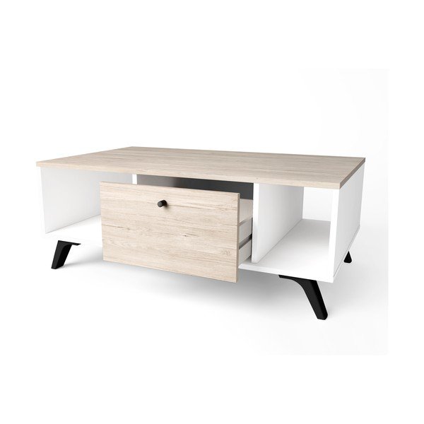 Масичка за кафе в дъбов декор в естествен цвят 60x100 cm Sahara - Marckeric-image-3