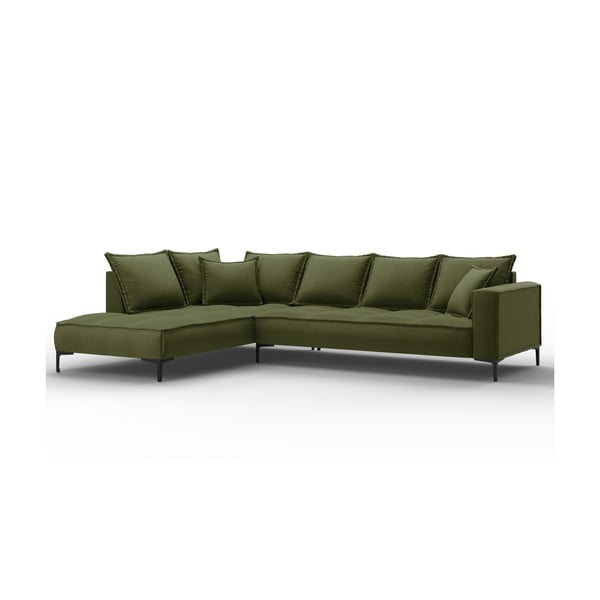 Зелен ъглов диван , ляв ъгъл Marram - Micadoni Home