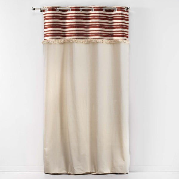 Памучно перде в тухлен и естествен цвят 140x240 cm Atlas – douceur d'intérieur