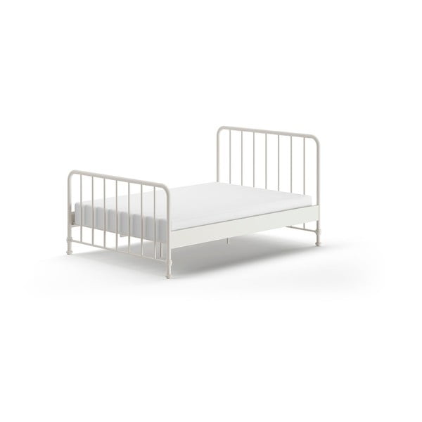 Бяло метално единично легло с решетка 140x200 cm BRONXX - Vipack