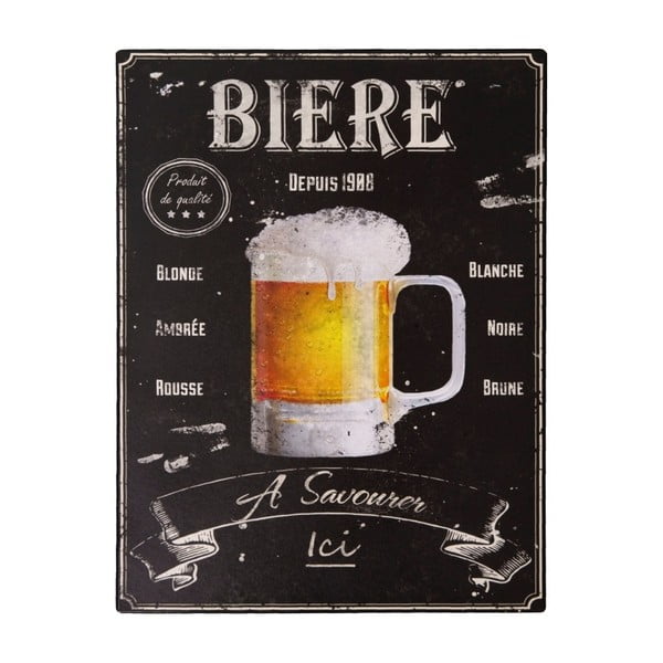 Метална табела 25x33 cm Bière - Antic Line