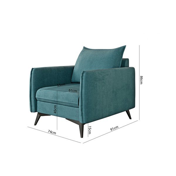 Кресло в петролен цвят Juli Bis – Ropez-image-3