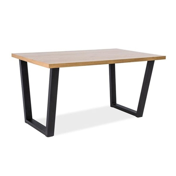 Jídelní stůl s konstrukcí z černě lakované oceli Signal Valentino, 150 cm