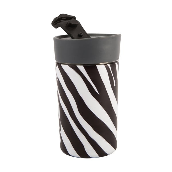 Черно-бяла термочаша от неръждаема стомана Zebra, 300 ml - Navigate