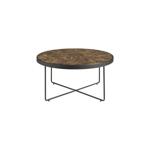Кафява стоманена кръгла масичка за кафе ø 80 cm Gellina – Ellos Home