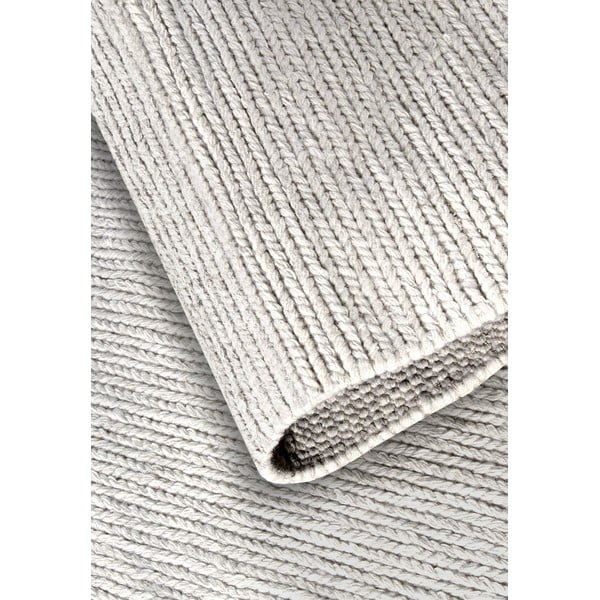 Бял ръчно изработен вълнен килим 120x170 cm Francois – Villeroy&Boch-image-4