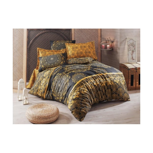Спално бельо с чаршаф за двойно легло , 200 x 220 cm Sehri-Ala - Mijolnir