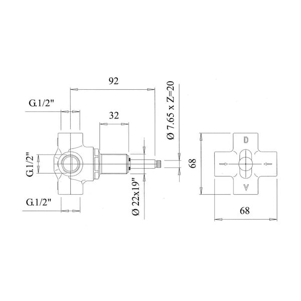 Вграден превключвател в бронзов цвят Antea – Sapho-image-1