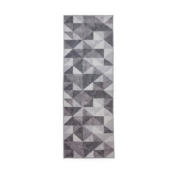 Сива пътека подходяща за пране 76x230 cm Coral Grey – Think Rugs