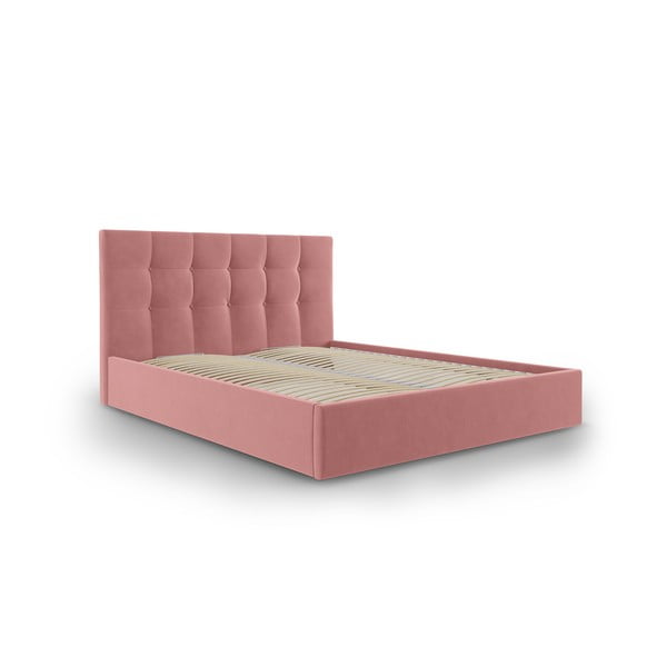 Розово кадифено двойно легло Nerin, 160 x 200 cm - Mazzini Beds