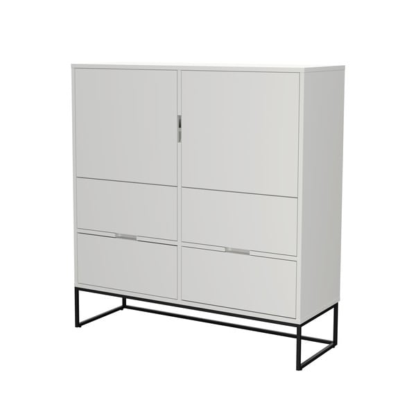 Бял скрин с 4 чекмеджета Lipp - Tenzo-image-3