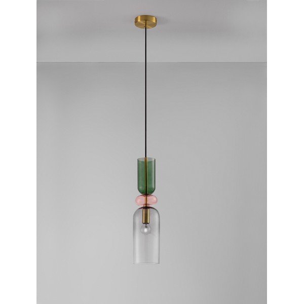 Стъклено висящо осветително тяло  в златист цвят ø 11 cm Murano – Nova Luce-image-3