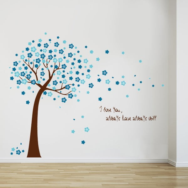 Samolepka na stěnu Blue Tree, 60x90 cm