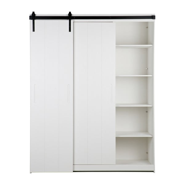 Бяла конструкция на шкафа с плъзгащи се врати Luuk - WOOOD-image-2