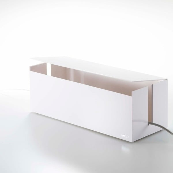 Бяла кутия за зарядно устройство Уеб кабелна кутия - YAMAZAKI-image-3