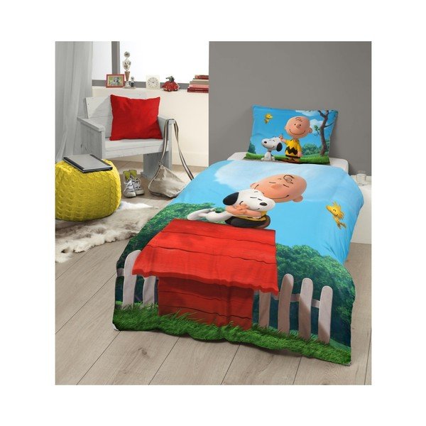 Dětské bavlněné povlečení Muller Textiels Snoopy House, 140 x 200 cm-image-1