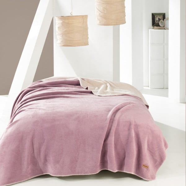Розово одеяло за единично легло Josy, 150 x 200 cm - Unknown