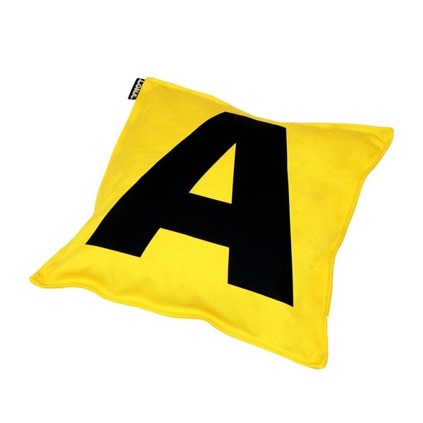 Polštář Lona Letter 40x40 cm, žlutý