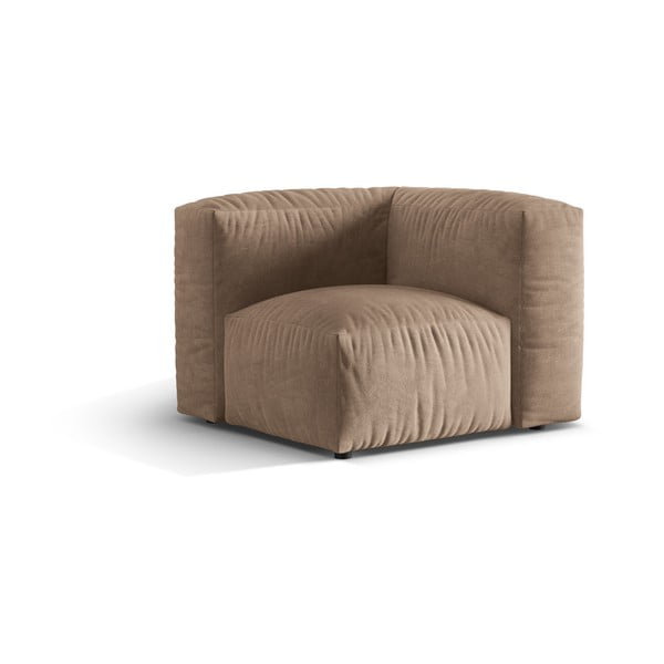 Светлокафяв кадифен модул за диван (променлив) Martina – Micadoni -image-1