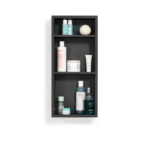 Стенен рафт за баня от черен дъб Slimline - Wireworks-image-3