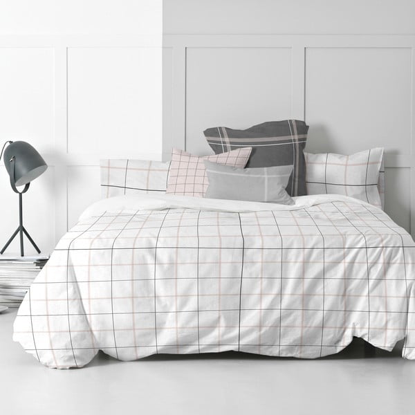 Памучна завивка Тартан, 200 x 200 cm Nordica - Blanc-image-1