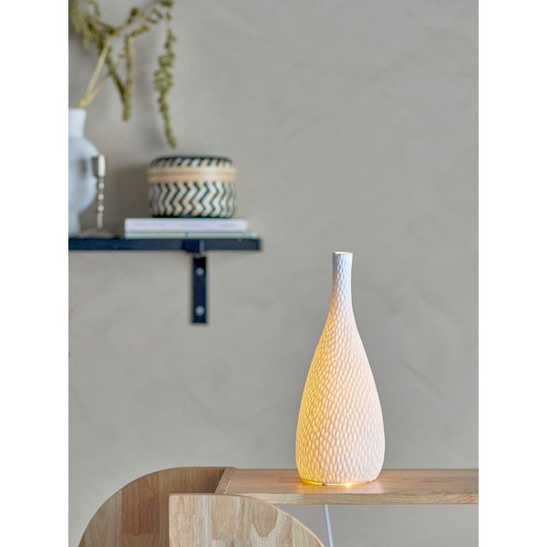 Бяла настолна лампа (височина 32 cm) Pela – Bloomingville-image-1