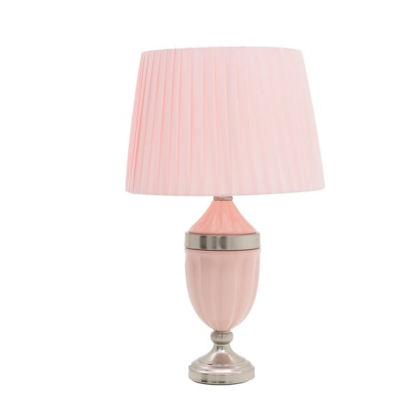 Светлорозова настолна лампа Glamorous, височина 58 cm - InArt