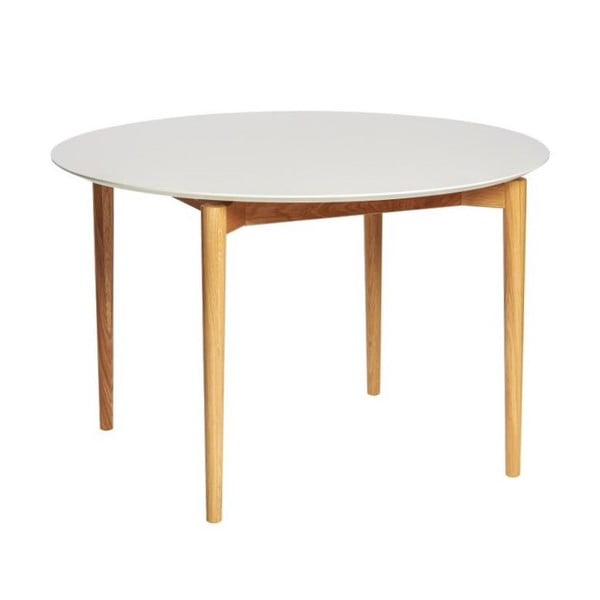 Бяла маса за хранене Barbara, ø 115 cm - Woodman