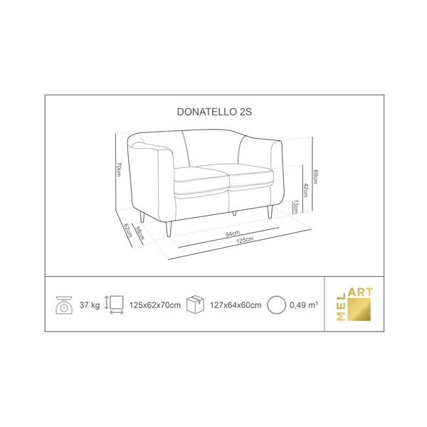 Béžová sametová pohovka Kooko Home Glam, 125 cm-image-1