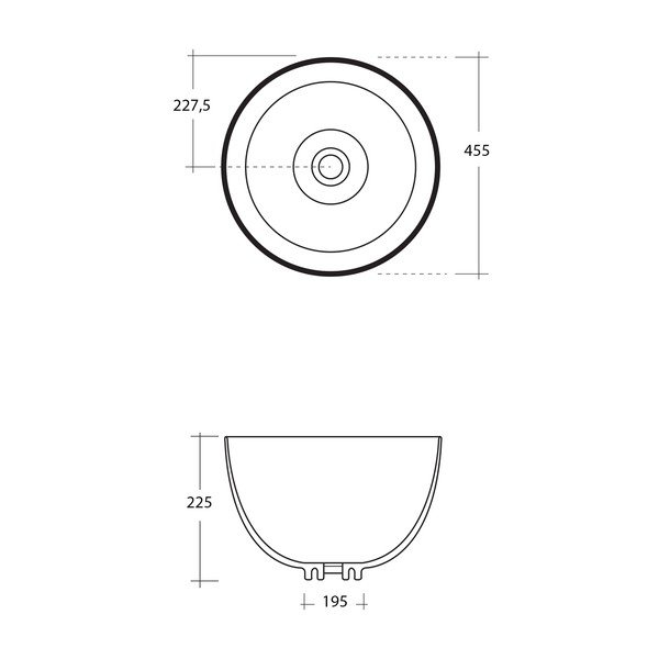 Бяла керамична кръгла мивка ø 45,5 cm Dome – Sapho-image-3