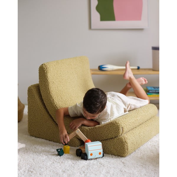 Зелен детски стол от букле Moon – Wigiwama-image-4