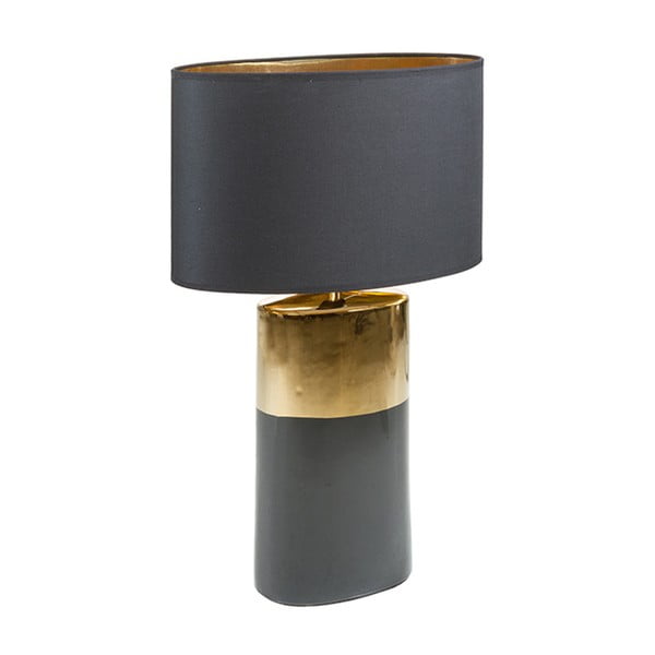 Černá stolní lampa se základnou ve zlaté barvě SantiagoPons Reba