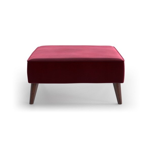 Столче за крака от червено кадифе Auteuil - My Pop Design-image-2