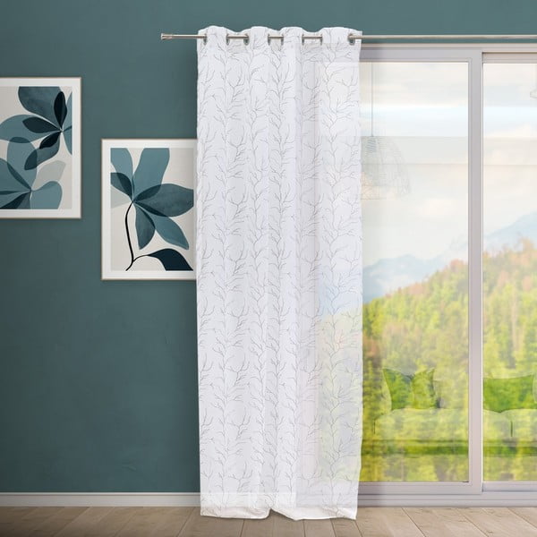 Бяло-сива завеса 140x260 cm Coral – Casa Selección-image-1