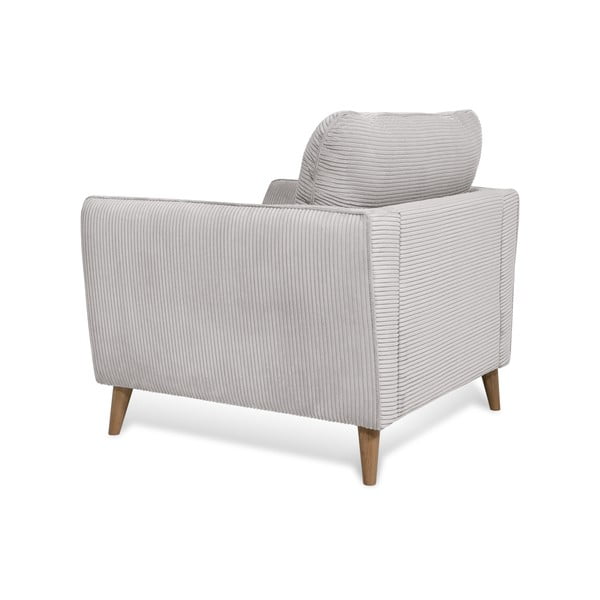 Светлосиво кресло от рипсено кадифе Paris – Scandic-image-4