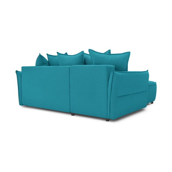 Тюркоазен ъглов разтегателен диван (ляв ъгъл) Leon - Bobochic Paris-image-4