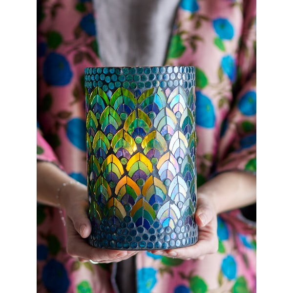 Стъклен свещник за чаена свещ Kali – Bloomingville-image-1