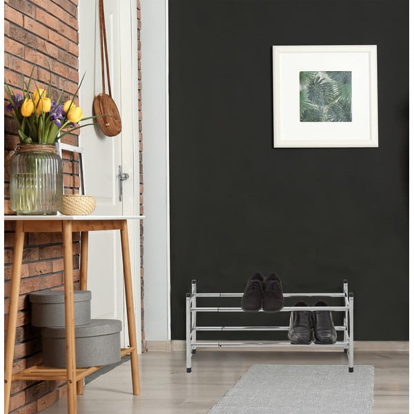 Метален телескопичен стелаж за обувки в сребрист цвят – Premier Housewares-image-1