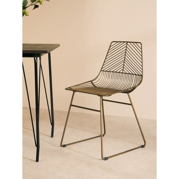 Метален трапезен стол в бронзов цвят District – Premier Housewares-image-1