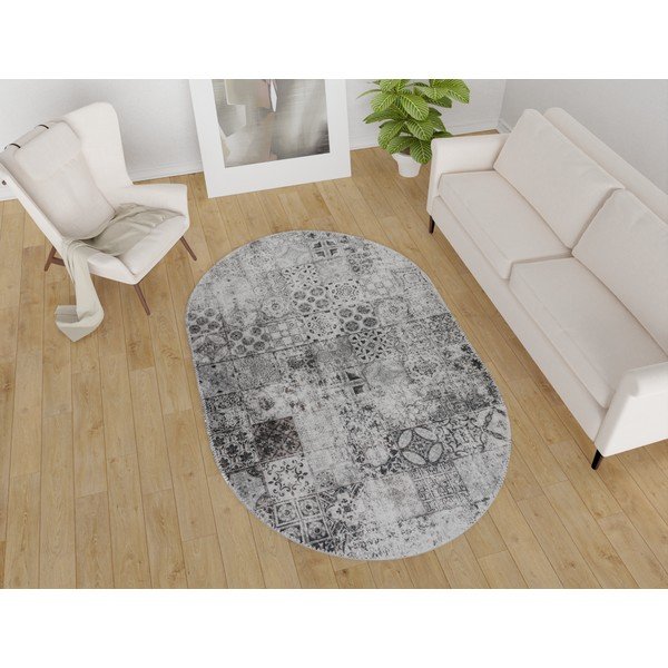 Сив миещ се килим 80x120 cm - Vitaus-image-1