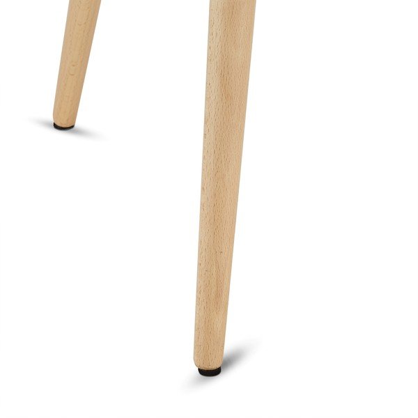 Бяла масичка за кафе с крака от букова дървесина , Ø 50 cm Opus - Furnhouse-image-1