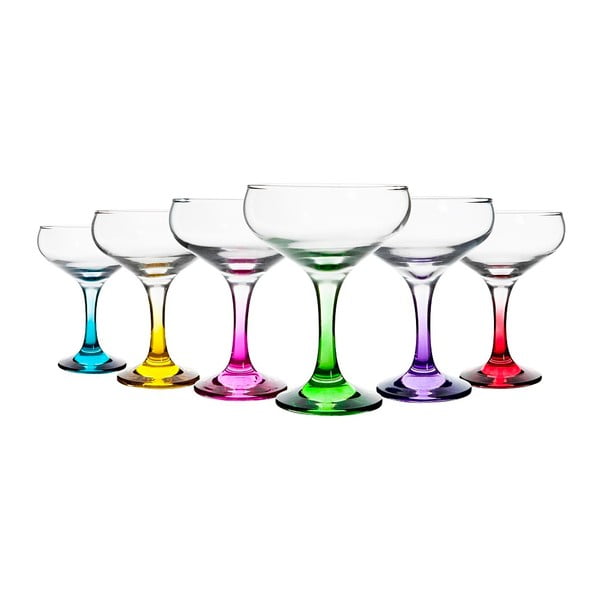 Sada 6 barevných skleniček Hera