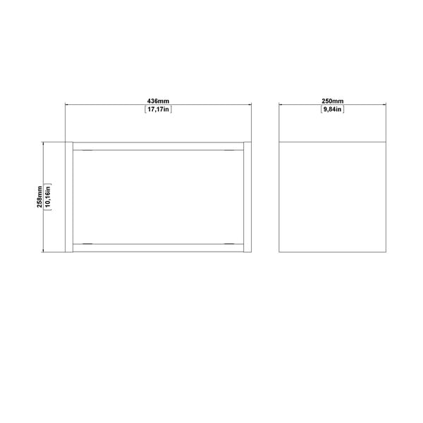 На няколко нива стенен рафт от декор от дъб  в естествен цвят 44 cm Roomers – Tvilum-image-2