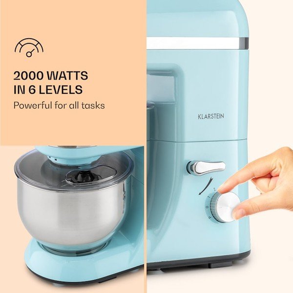 Пастелно син кухненски робот Bella Elegance - Klarstein-image-4