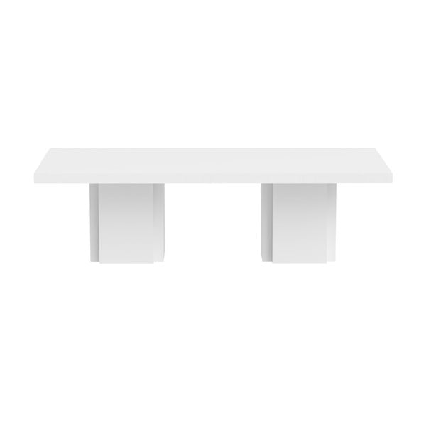 Гланцирана бяла маса за хранене Dusk 002, 262 x 75 cm - TemaHome