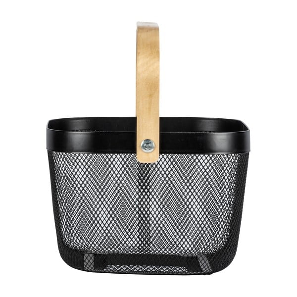 Черен органайзер за баня с бамбукова дръжка Bambusa - Wenko-image-2