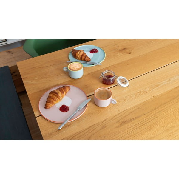 Комплект от чаша и чиния от розов фаянс , 250 ml Greta - Remember-image-3