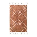 Кафяв ръчно изработен памучен килим , 100 x 150 cm Lassa - Nattiot