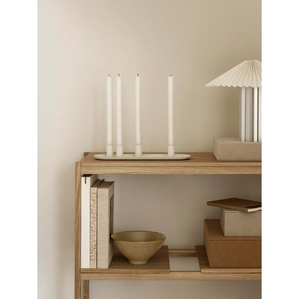 Бяла/в сребрист цвят затъмняваща се настолна лампа с текстилен абажур (височина 36 cm) Taite – Blomus-image-3